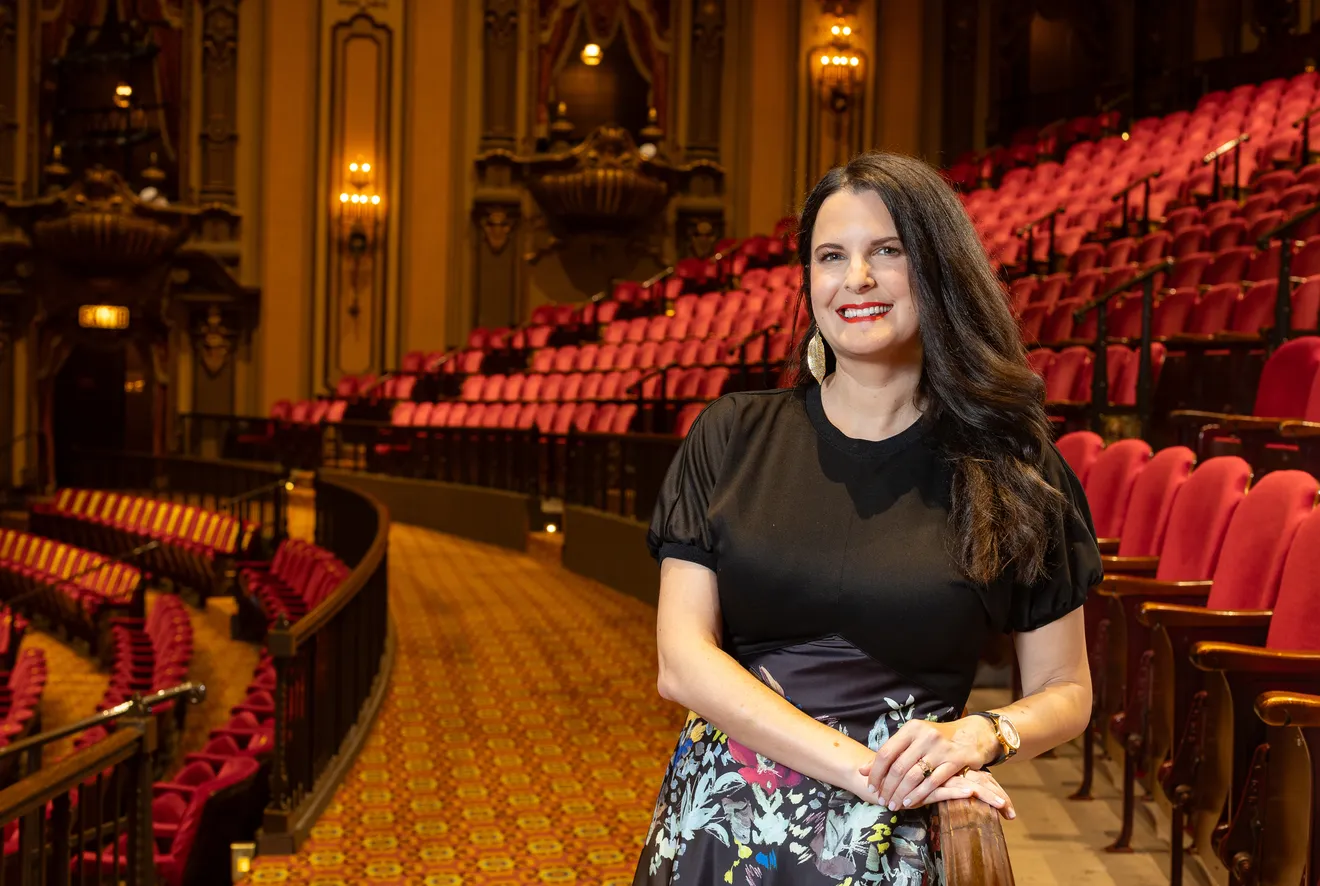 Maureen O'brien, CEO of the Columbus Symphony, at the Ohio Theatre. 