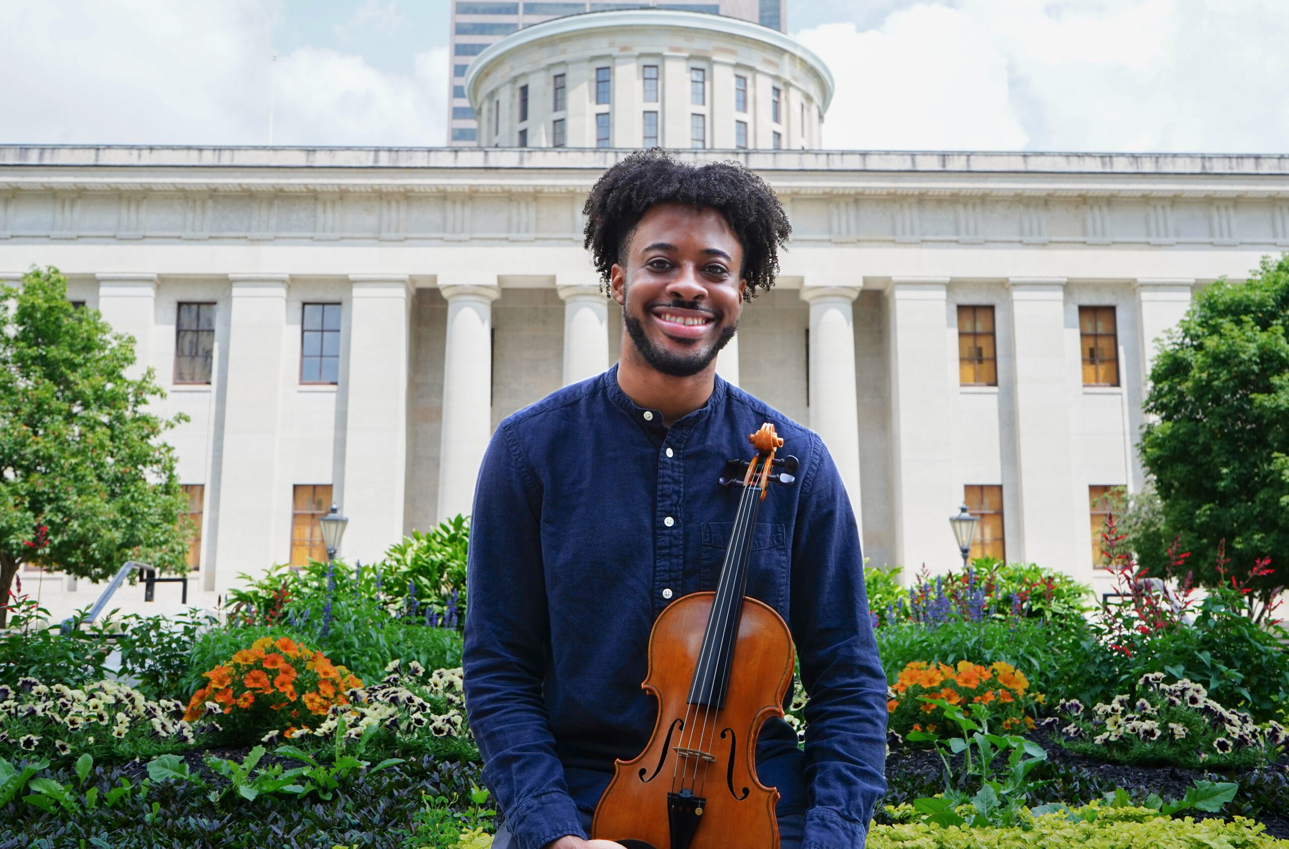Maalik Glover at the Ohio State House. photo by Nat Hickman