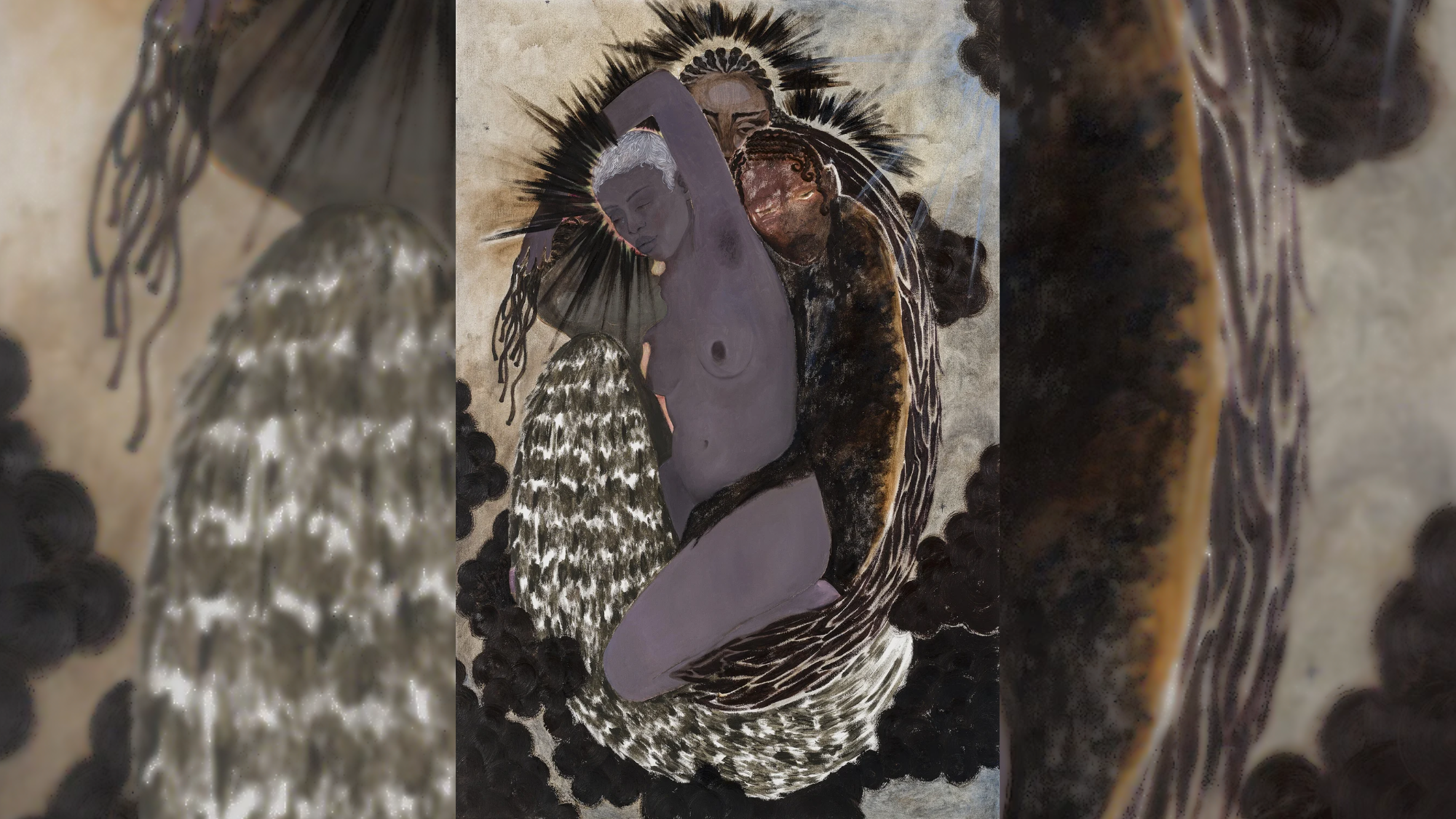 Photo: Naudline Pierre, Too Much, Not Enough, 2020. Oil on canvas. On loan from the Scantland Collection.